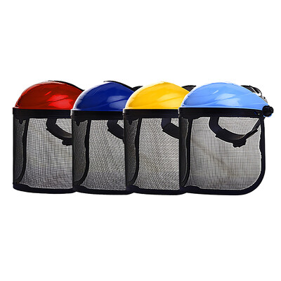 Sodo žoliapjovės apsauginis šalmas kepurė su viso veido tinkleliu, skirtu kirtimui krūmapjovės miškininkystės apsauga Visas veido skydas