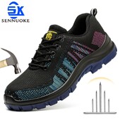 Μόδα Παπούτσια Ασφαλείας Ατσάλινα Παπούτσια Δάχτυλα Ανδρικά Αθλητικά Αθλητικά Παπούτσια Ασφάλεια Τένις Δωρεάν αποστολή Βιομηχανική προστασία για τα πόδια