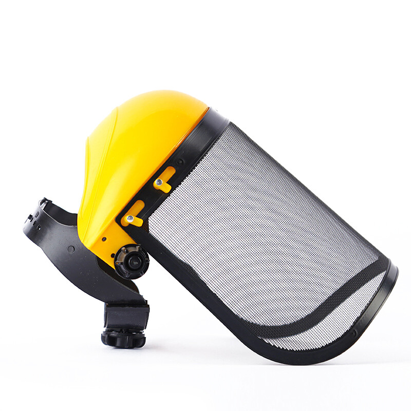 1 vnt nerūdijančio plieno sodo žoliapjovės apsauginio šalmo kepurė su viso veido tinklelio, atspariu aptaškymui, veido ekrano apsaugine kauke