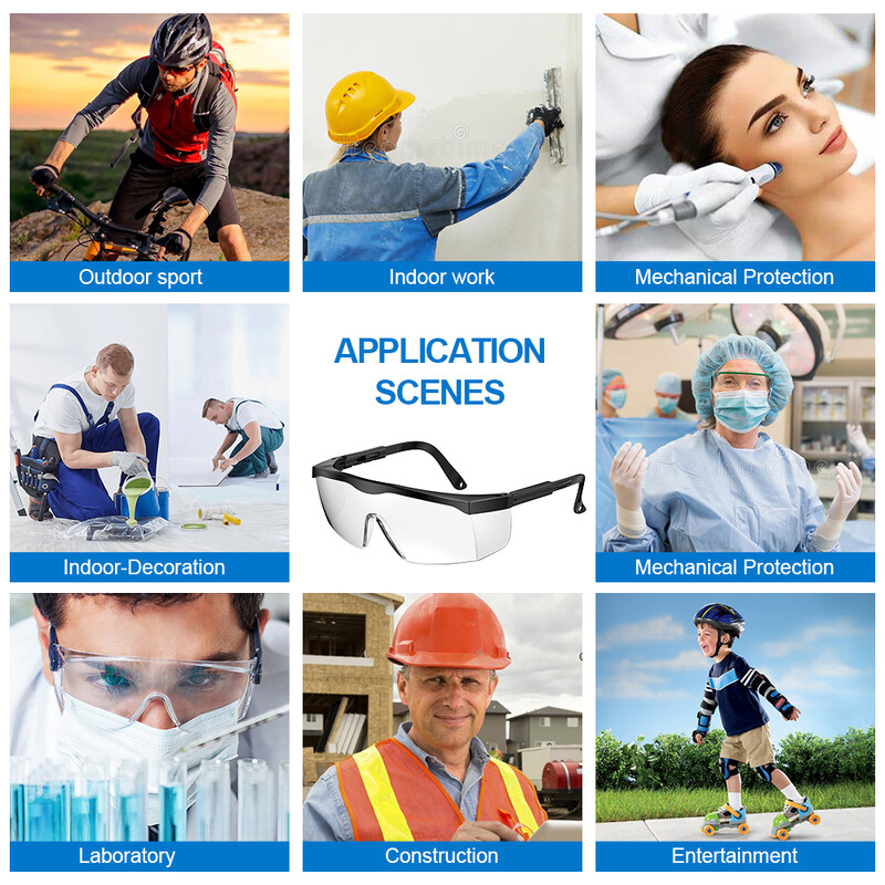 Γυαλιά ασφαλείας Προστατευτικά γυαλιά κατά της ομίχλης Clear φακός CE Ansi Z87 Spectacles Eye Protection Γυαλιά Working Motocross Cycling