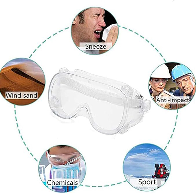 Προστατευτικά γυαλιά CE Ιατρικά συνταγογραφούμενα γυαλιά Anti-Fog Splash Dust Rubber Γυαλιά Eye Protection Work Lab Industrial Unisex
