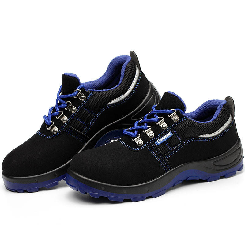 Ατσάλινα παπούτσια ασφαλείας για εργασία ανδρικά δάχτυλα αγελάδας Αναπνεύσιμο, αντιθραυστικό, άφθαρτο ολισθηρό με προστασία casual αθλητικά παπούτσια