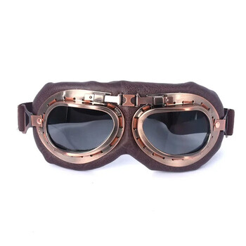 Ретро очила за мотоциклети Очила Vintage Moto Classic Goggles for Harley Pilot Steampunk ATV Bike Copper Helmet