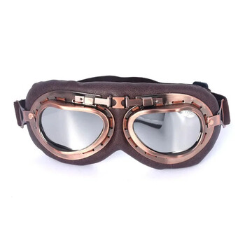 Ретро очила за мотоциклети Очила Vintage Moto Classic Goggles for Harley Pilot Steampunk ATV Bike Copper Helmet