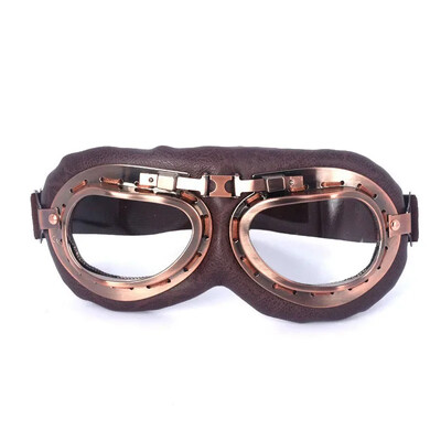 Ретро очила за мотоциклети Очила Vintage Moto Classic Goggles for Harley Pilot Steampunk ATV Bike Copper Helmet