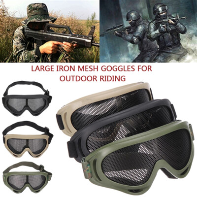 Tactical Airsoft Hunting Metal Mesh Lens Goggle Αθλητικά γυαλιά ασφαλείας Γυαλιά παιχνιδιών CS Αντικρουόμενα γυαλιά Εξοπλισμός στρατιωτικού ανεμιστήρα