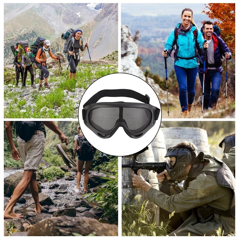 Tactical Airsoft Hunting Metal Mesh Lens Goggle Αθλητικά γυαλιά ασφαλείας Γυαλιά παιχνιδιών CS Αντικρουόμενα γυαλιά Εξοπλισμός στρατιωτικού ανεμιστήρα