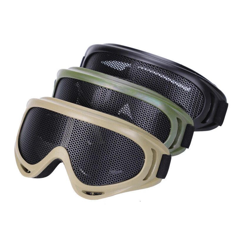 Tactical Airsoft Hunting Metal Mesh Lens Goggle Αθλητικά γυαλιά ασφαλείας Γυαλιά παιχνιδιών CS Αντικρουόμενα γυαλιά Εξοπλισμός στρατιωτικού ανεμιστήρα