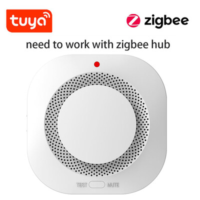 Tuya Smart Zigbee/Wifi detektor dima Pametna zaštita od požara Kućni sigurnosni alarm Zvuk Svjetlosni alarm Kontrola aplikacije