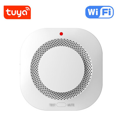 Tuya Smart Zigbee/Wifi detektor dima Pametna zaštita od požara Kućni sigurnosni alarm Zvuk Svjetlosni alarm Kontrola aplikacije