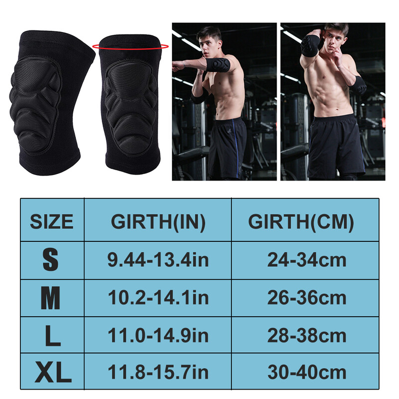1 pereche de genunchiere unisex, genunchiere cu burete groase ciocnite pentru sport, manșon de protecție pentru genunchi pentru scuter de baschet