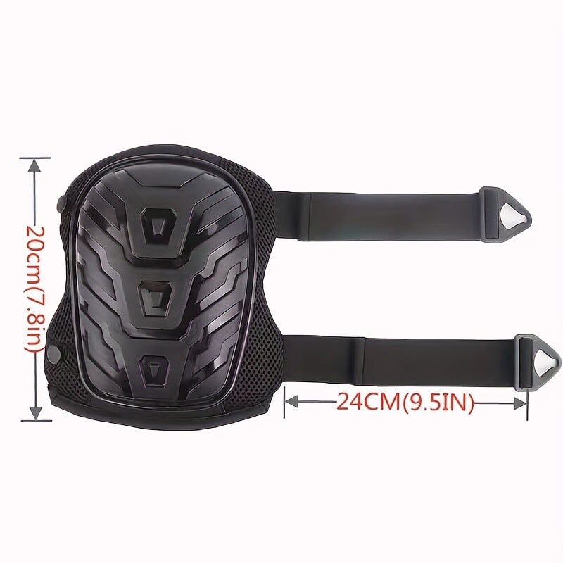 1 pereche de genunchiere profesionale - pernă de gel groasă, curele duble și cleme reglabile - perfecte pentru muncă, grădinărit și construcții