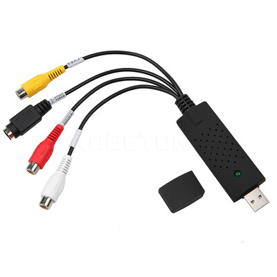 Convertor adaptor de captură video USB 2.0 la AV Capcană mai ușoară Dispozitiv de captură audio video USB Video TV DVD VHS DVR pentru Win10