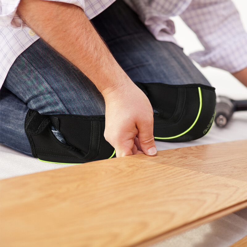 Unisex chrániče kolien, vodeodolné, nastaviteľné popruhy, hrubá EVA pena, neoprén, fluorescenčný lem, na záhradkárčenie, upratovanie, jogu