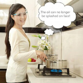 Mască de protecție completă anti-aburire Acoperire de protecție pentru gătit Lampă anti-stropire anti-fum negru transparent protecție pentru ochi măști de față