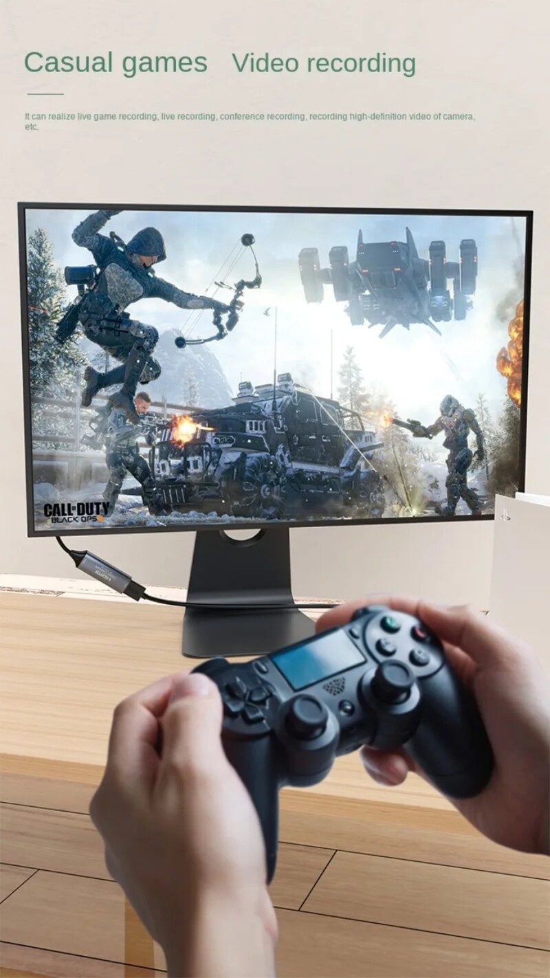 YIGETOHDE Type-C 2.0 video tveršanas karte ar HDMI saderīga 4K 30Hz Game Grabber Record Switch Xbox PS4/5 tiešraides spēlei