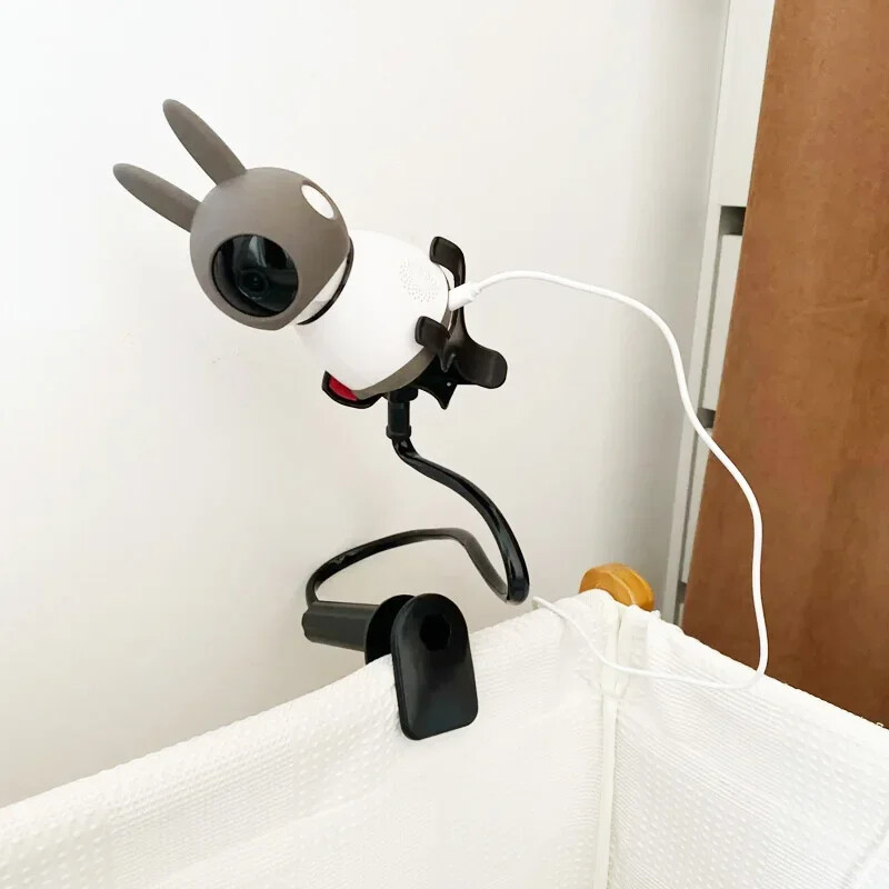 Bez štancēšanas, pārnēsājams ar klipu stiprināms tīmekļa kameras statīvs mazuļa monitora kameras turētājam mājās.