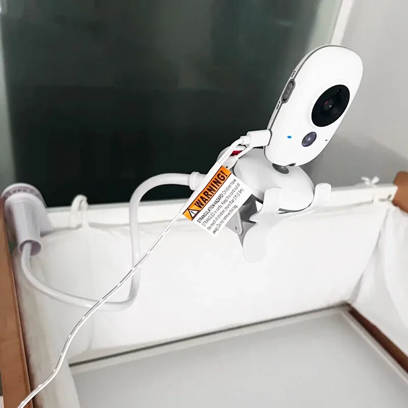 Bez štancēšanas, pārnēsājams ar klipu stiprināms tīmekļa kameras statīvs mazuļa monitora kameras turētājam mājās.