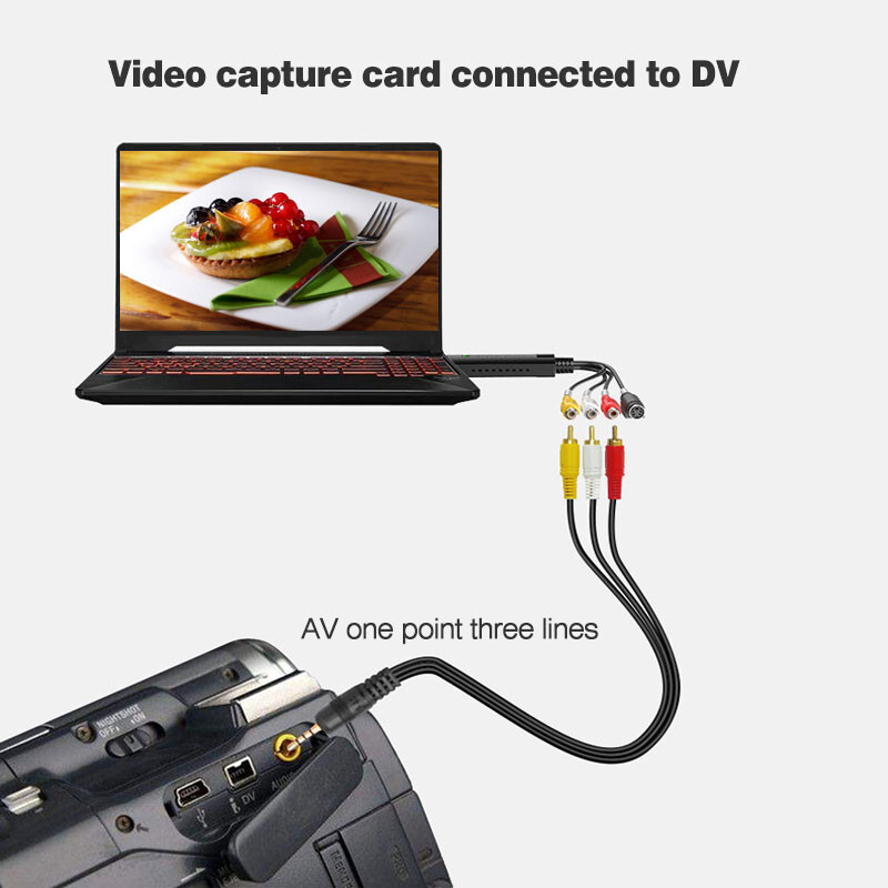 USB audio un video viena kanāla video uztveršanas karte AV signāla attēla video iegūšanas ierīce video audio pārveidotājs