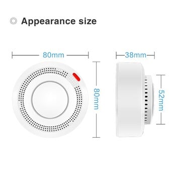 Tuya ZigBee Интелигентен детектор за дим Защита на сигурността Димна аларма Противопожарна защита за система за домашна сигурност чрез приложение Smart Life