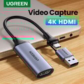 【NEW-IN】UGREEN Κάρτα λήψης βίντεο 4K HDMI σε USB/USB-C HDMI Video Grabber Box για κάμερα υπολογιστή Η/Υ Συνάντηση εγγραφής ζωντανής ροής