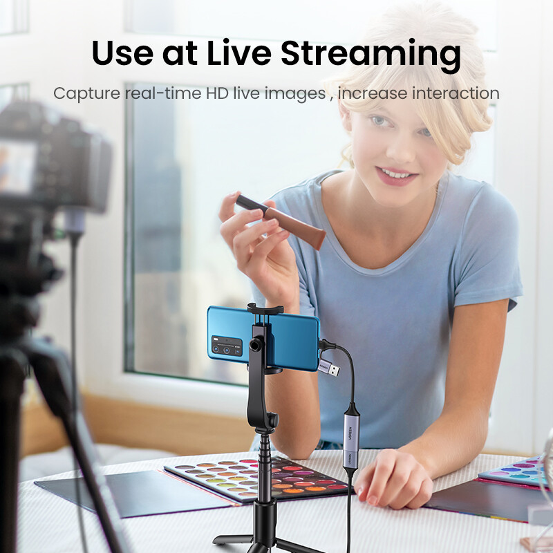 【NEW-IN】UGREEN Κάρτα λήψης βίντεο 4K HDMI σε USB/USB-C HDMI Video Grabber Box για κάμερα υπολογιστή Η/Υ Συνάντηση εγγραφής ζωντανής ροής