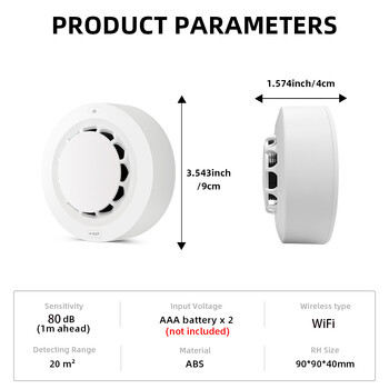 Tuya WiFi/Zigbee детектор за дим фотоелектрически сензор пожароизвестителна система домашна кухня система за сигурност работа с Smart Life APP