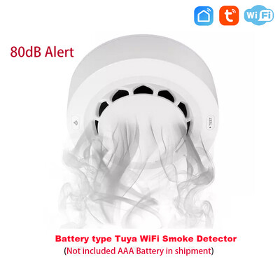 Tuya WiFi / Zigbee dūmų detektorius fotoelektrinis jutiklis gaisro signalizacija namų virtuvės apsaugos sistema. Darbas su Smart Life APP