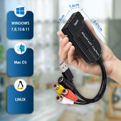 Кабел за заснемане на видео HDMI-съвместим AV Svideo 4K 30Hz USB 2.0 1080P 30fps 60fps HD Recorder Grabber Capturing Game Audio VIDEO