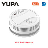 YUPA Tuya WIFI детектор за дим Пожароизвестителен сензор Smoke House For Home APP Control Security Smoke Alarm