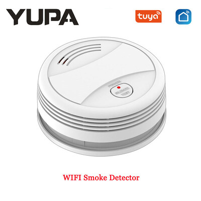 YUPA Tuya WIFI детектор за дим Пожароизвестителен сензор Smoke House For Home APP Control Security Smoke Alarm