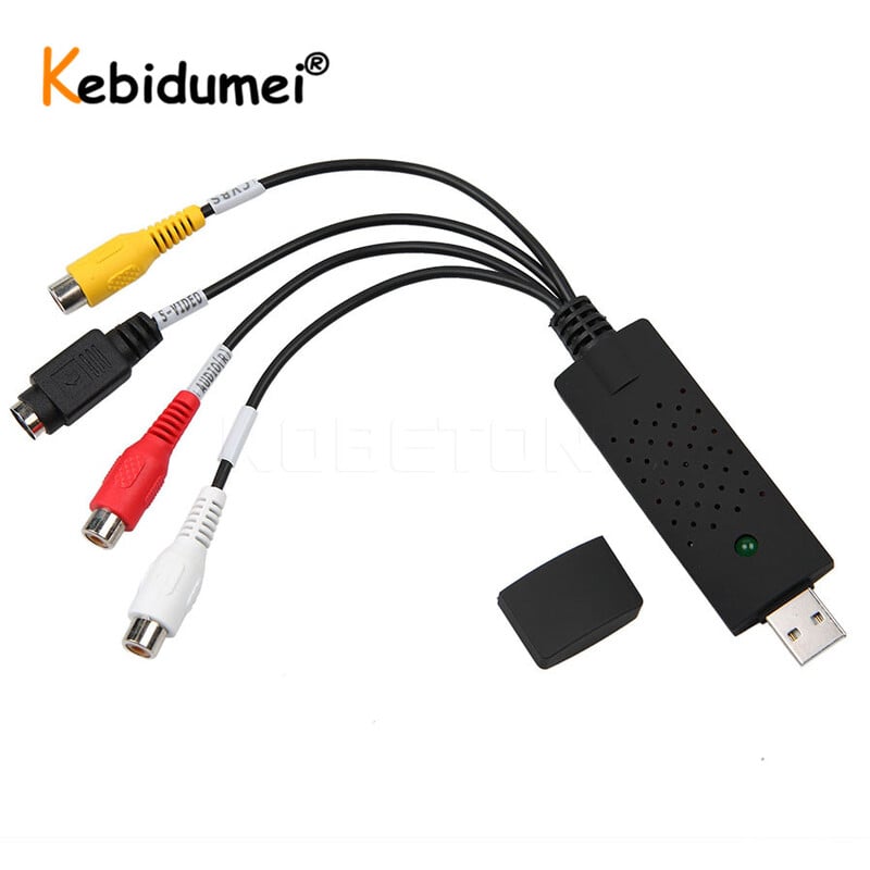 USB 2.0 uz RCA kabeļa adaptera pārveidotājs Audio video uztveršanas kartes adapteris datora kabeļa DVR karte priekš Win7 TV DVD VHS uztveršanas ierīce 630