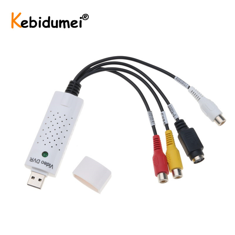 USB 2.0 uz RCA kabeļa adaptera pārveidotājs Audio video uztveršanas kartes adapteris datora kabeļa DVR karte priekš Win7 TV DVD VHS uztveršanas ierīce 630