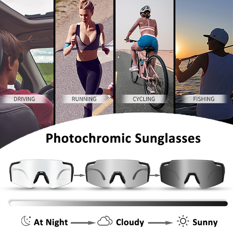 Ochelari de soare pentru ciclism Ochelari fotocromatici Bărbați Femei UV400 MTB Mountain Bike Road Bicicletă Ochelari de călărie Ochelari de sport în aer liber