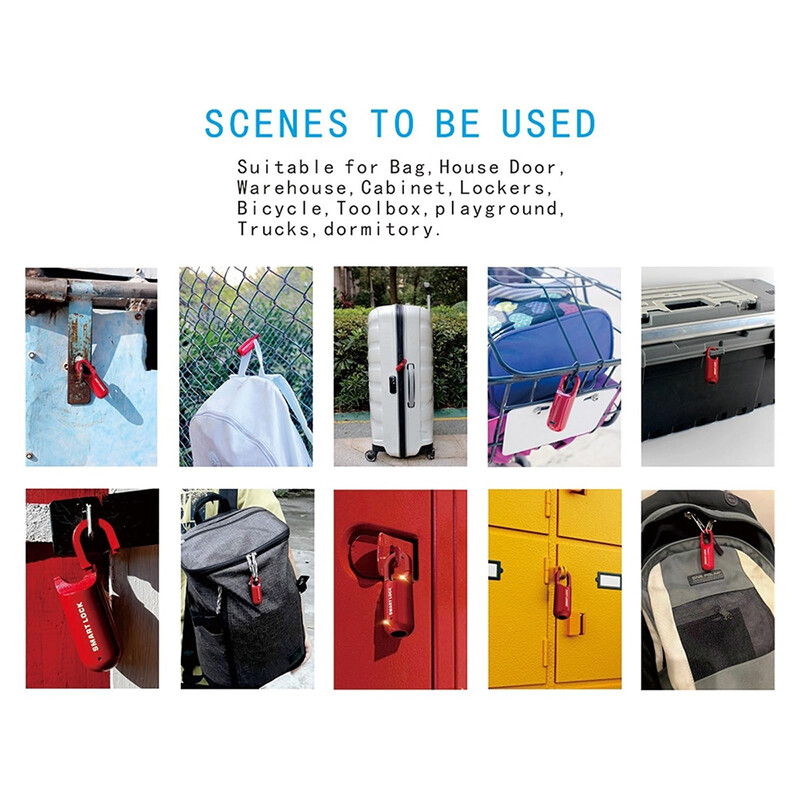 Pirkstu nospiedumu piekaramā slēdzene Viedā bezatslēgas slēdzene skapītim Uzlādējams sporta zāles slēdzene Skolas skapja slēdzene Biometriskā slēdzene Mugursomas slēdzenes skapītis