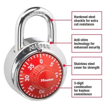 Master Lock 1530D Combination Locker Rotate Portable Password Lock Комбинирана катинарна ротационна ключалка за шкафчета за фитнес и училище