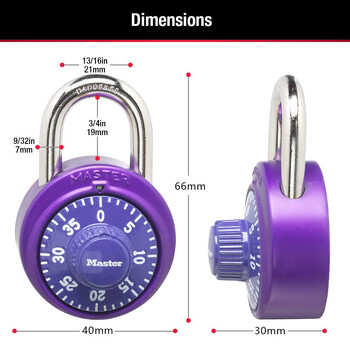 Master Lock 1530D Combination Locker Rotate Portable Password Lock Комбинирана катинарна ротационна ключалка за шкафчета за фитнес и училище