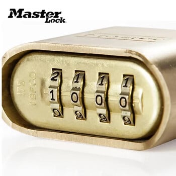 Master Lock 175MCND Месингова парола Комбиниран катинар против кражба против подправяне антикорозия, против ръжда и водоустойчив