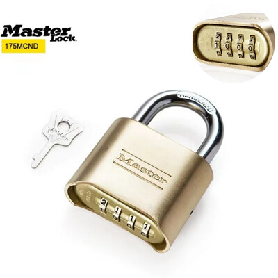 Master Lock 175MCND Brass Password Combination Lodlock Αντικλεπτικό Αντικλεπτικό Αντιδιαβρωτικό, Αντισκωριακό και Αδιάβροχο