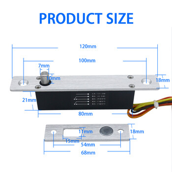 DC12V ултра-малка електрическа ключалка за контрол на достъпа Електрическа брава Мини електрическа брава Обратна връзка за състоянието на електронната ключалка на вратата