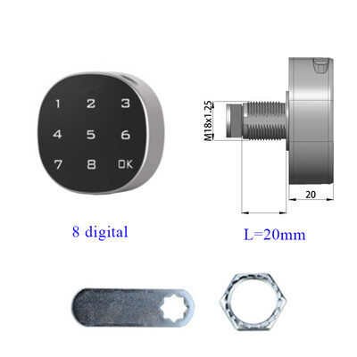 Έξυπνος έλεγχος πρόσβασης από κράμα ψευδαργύρου Πληκτρολόγιο αφής χωρίς κλειδί 6/8 Ψηφιακή ηλεκτρική κλειδαριά ντουλαπιού με κωδικό πρόσβασης για ντουλάπι συρταριού ντουλαπιού