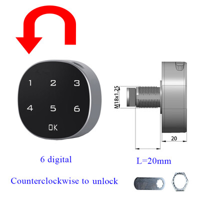 Έξυπνος έλεγχος πρόσβασης από κράμα ψευδαργύρου Πληκτρολόγιο αφής χωρίς κλειδί 6/8 Ψηφιακή ηλεκτρική κλειδαριά ντουλαπιού με κωδικό πρόσβασης για ντουλάπι συρταριού ντουλαπιού