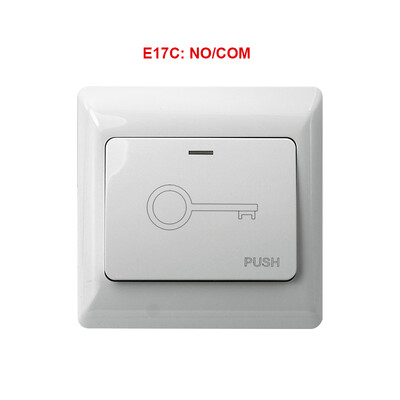 Ukse väljumisnupu vabastuslüliti juurdepääsukontrollisüsteemi elektrooniline ukselukk NO NC COM plastikust juurdepääsu surunupp