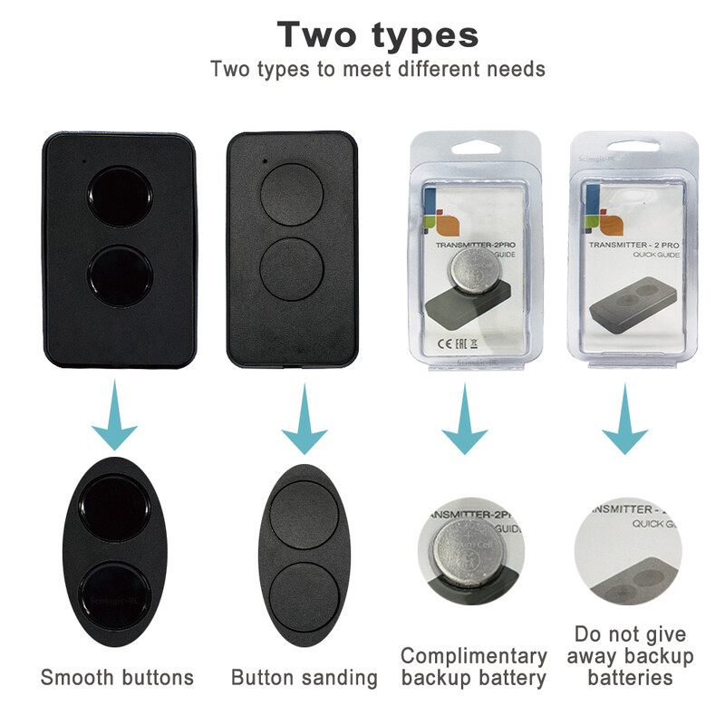 DOORHAN TRANSMITTER - 2 PRO / TRANSMITTER4 Gate Door nuotolinio valdymo pultas 433MHz KeyFob vartams ir užtvaroms