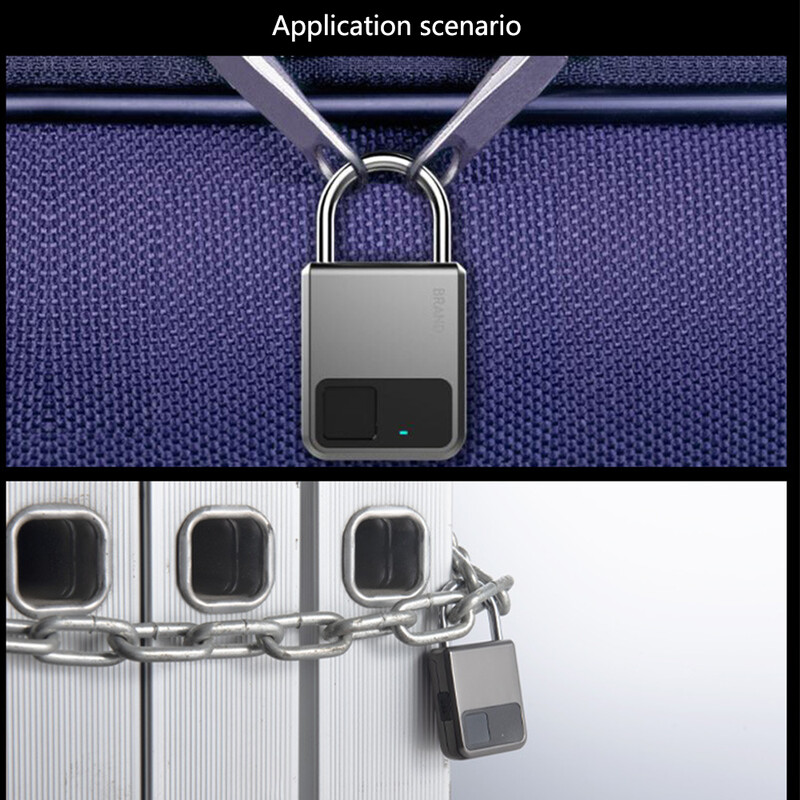 Încărcare USB fără cheie Blocare ușă Lacăt inteligent cu amprentă Deblocare rapidă Din aliaj de zinc Chip de auto-imaginare Blocare cu amprente