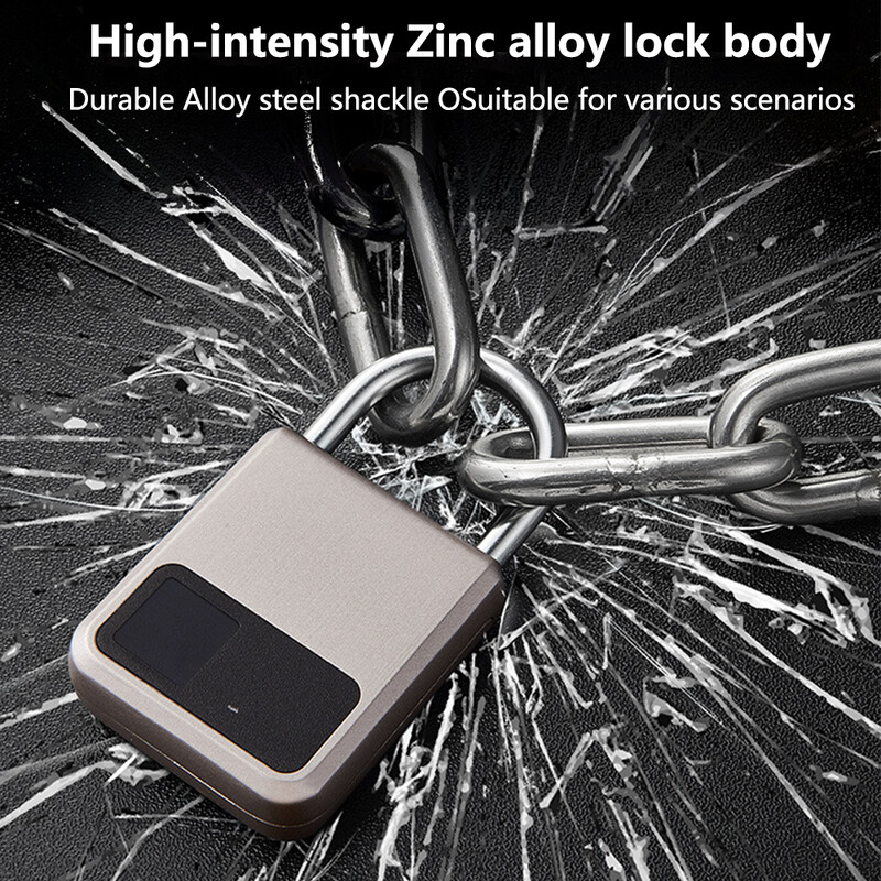 Încărcare USB fără cheie Blocare ușă Lacăt inteligent cu amprentă Deblocare rapidă Din aliaj de zinc Chip de auto-imaginare Blocare cu amprente