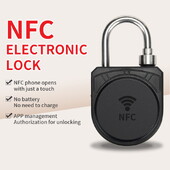 NFC pakabinama spyna, išmanusis užraktas, lauko apsaugos nuo vagystės užraktas, nešiojamos APP atrakinimas, be baterijos, nuotolinis autorizacijos atrakinimas