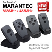 Klonēt garāžas durvju tālvadības pulti Marantec 868 MHz / 433 MHz digitālajam D302 D304 D313 433 D323 D382 D384 131 868 Command 211 212 214 221
