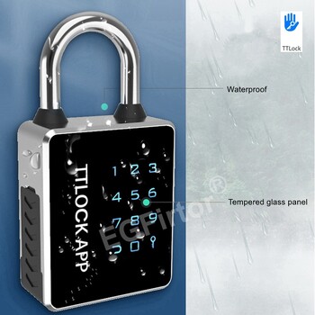 TTLock парола Bluetooth катинар сензорен екран RFID IC карта ключ домашна сигурност водоустойчив шкаф електронна чанта катинар за багаж