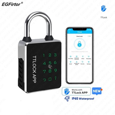 Parola TTTLock Lacăt Bluetooth Ecran tactil RFID IC Card Cheie Securitate Casă Dulap impermeabil Geanta electronică Lacăt pentru bagaje